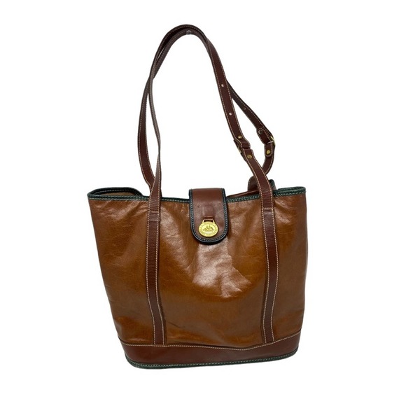 Brahmin Handbags - Brahmin vintage cognac leather tote bag